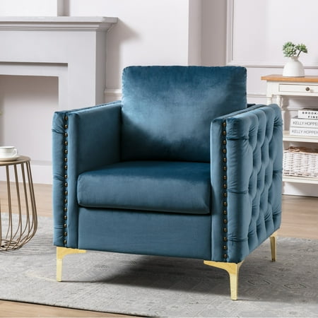 Brown Acanva Modern Leathaire Accent Sofa Chair Comfy Armchair for Bedroom Living Room Home with U-Shape Gold Metal Legs Brown Acanva Modern Leathaire Accent Sofa Chair Comfy Armchair for Bedroom Living Room Home with U-Shape Gold Metal Legs